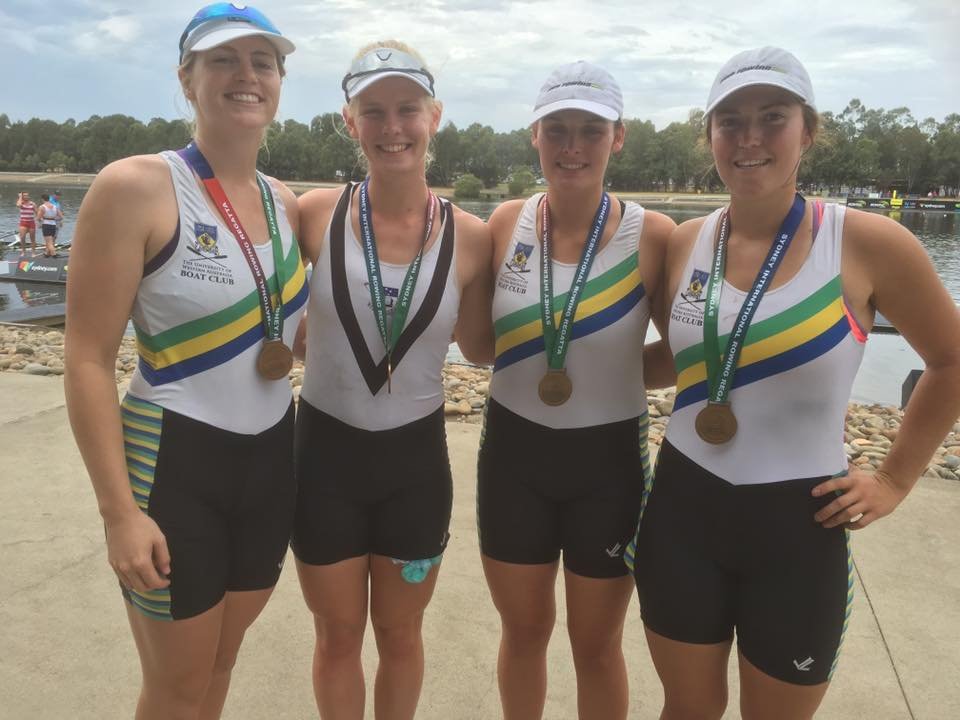 Gold for Holly, Bridget, Bree and Bronnie in the U23 Women's Coxless Four